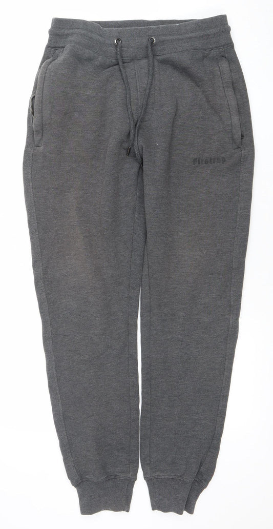 Mens UK Size M Firetrap Regular Fit Jogger Grey Trousers