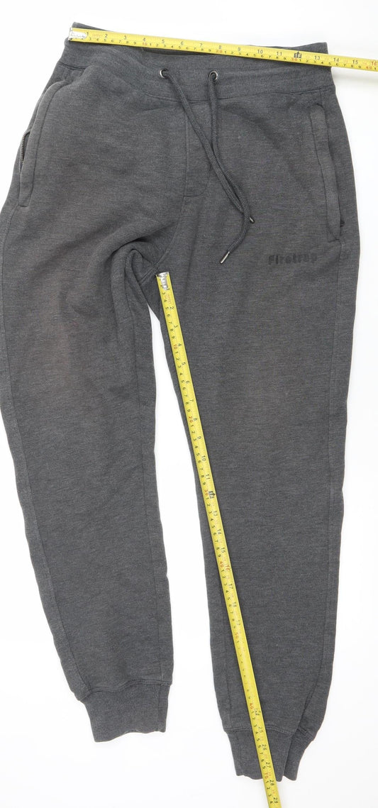Mens UK Size M Firetrap Regular Fit Jogger Grey Trousers