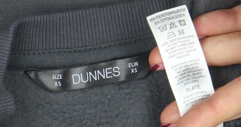 Womens UK Size XS Dunnes Grey Pullover Sweatshirt