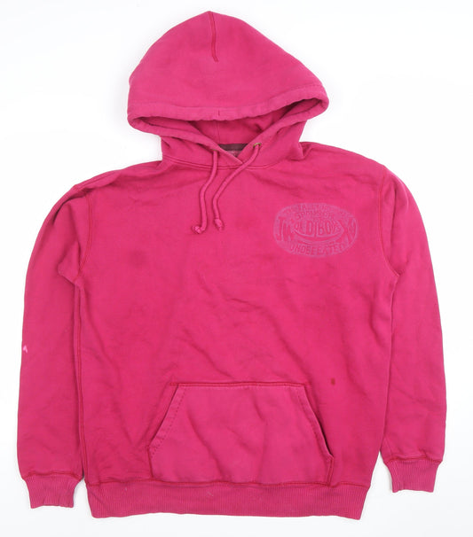 Womens UK Size 8 Jack Wills Pink Pullover Hoodie