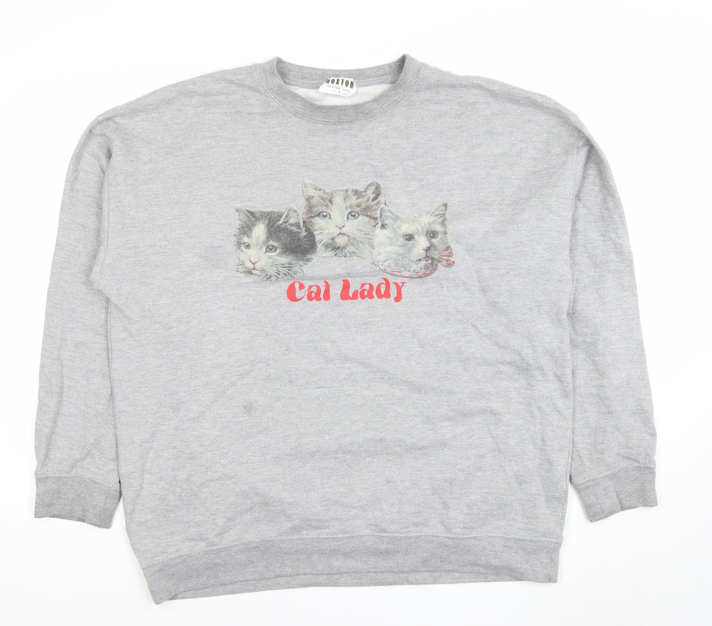 Womens UK Size XL Hoxton Chic Grey Pullover Sweatshirt