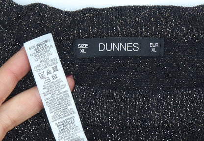 Womens UK Size XL Dunnes Black Pullover Jumper