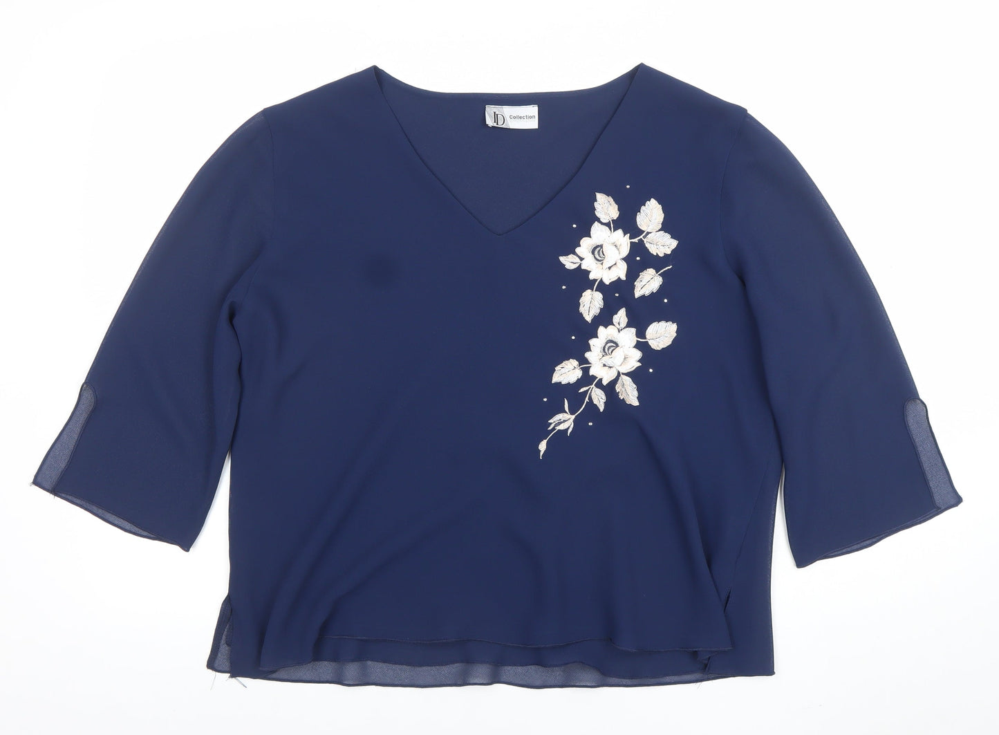 Womens UK Size 22 JD Collection Blue Tunic Blouse