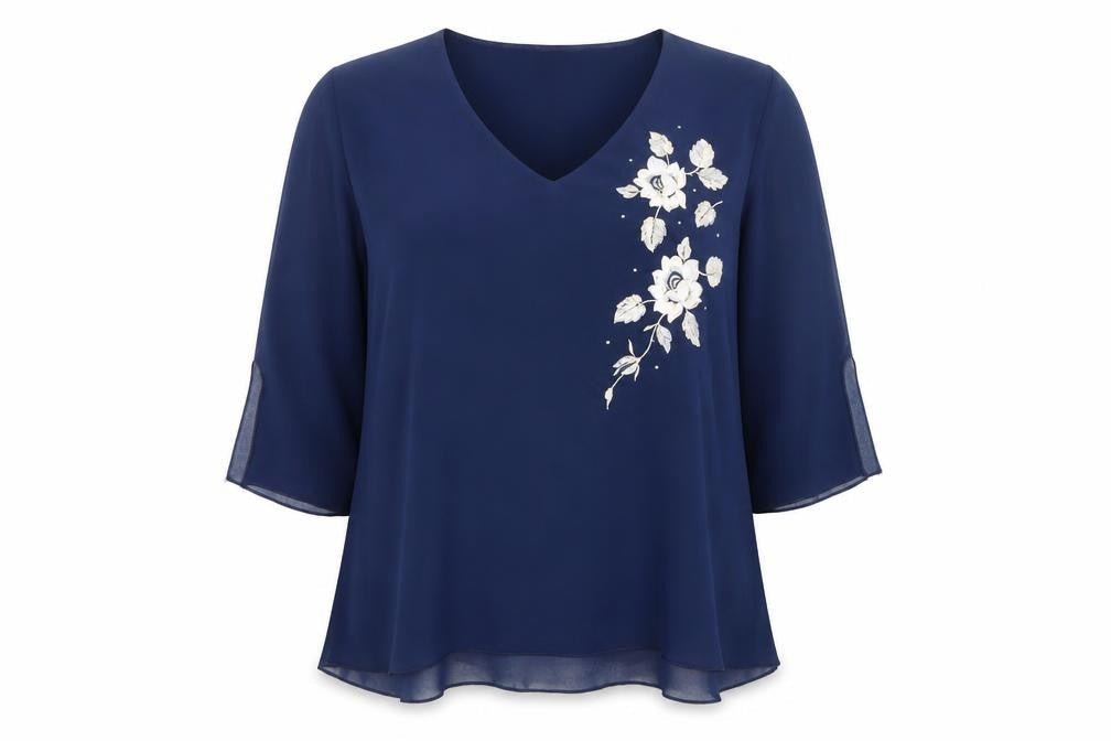 Womens UK Size 22 JD Collection Blue Tunic Blouse