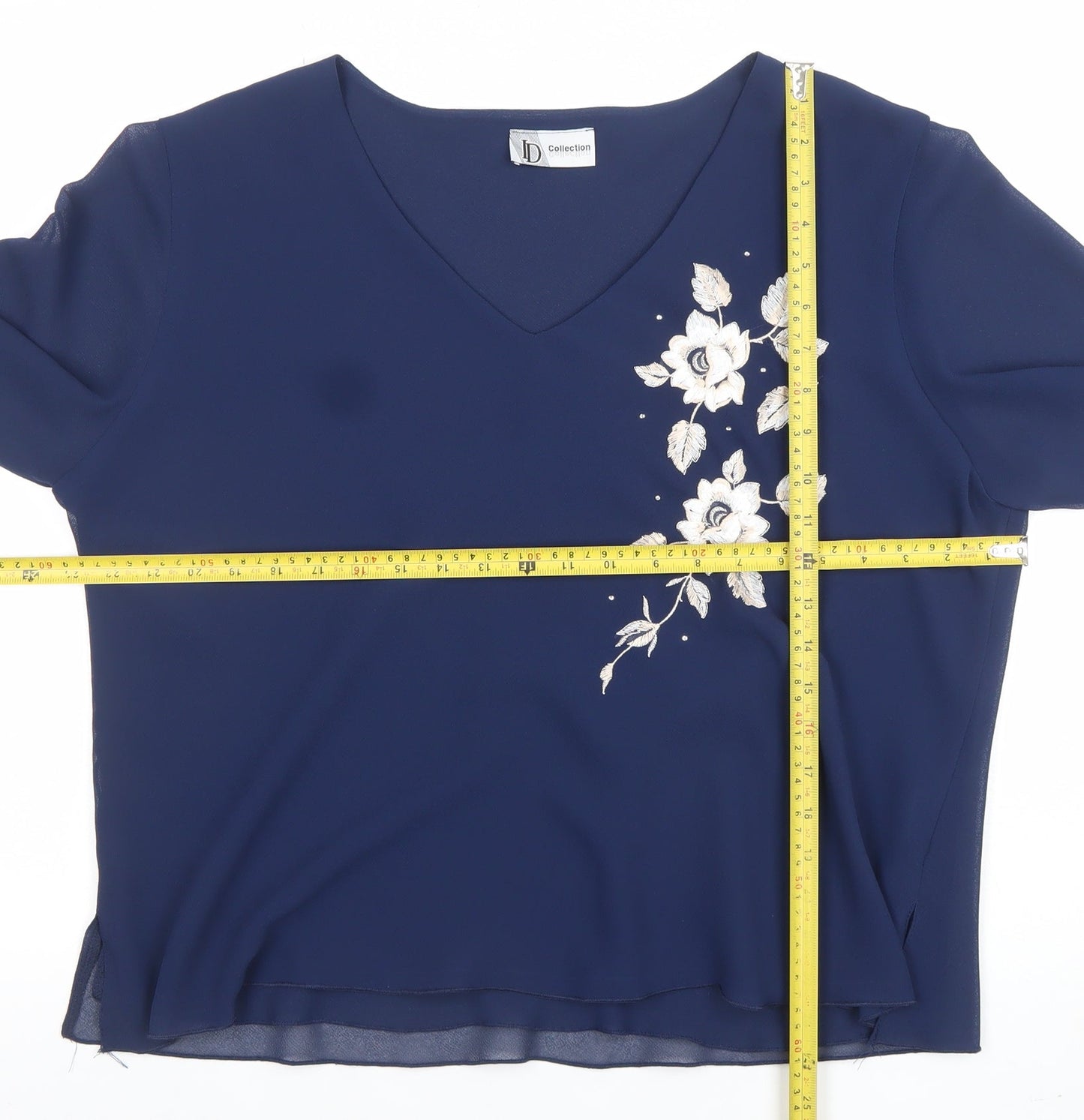 Womens UK Size 22 JD Collection Blue Tunic Blouse