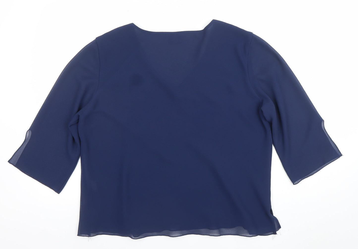 Womens UK Size 22 JD Collection Blue Tunic Blouse