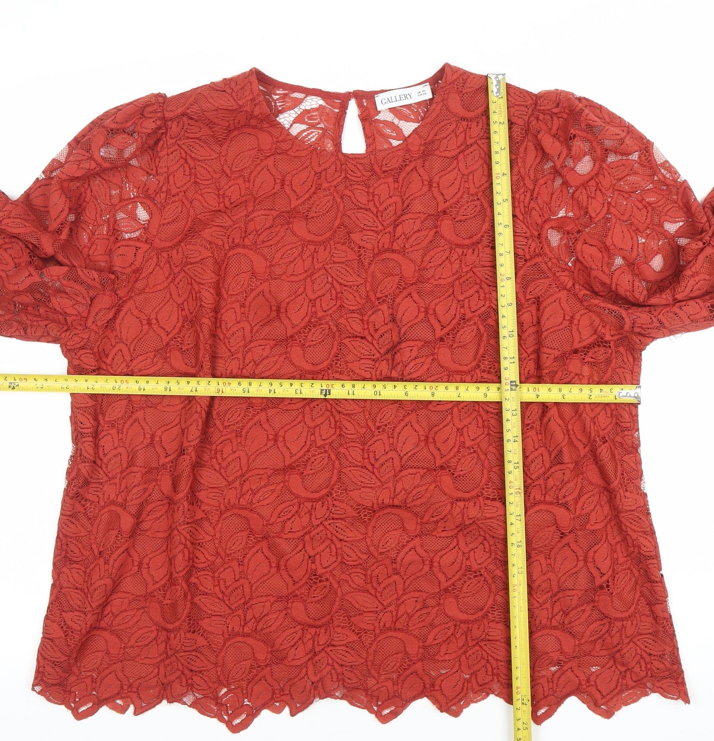 Womens UK Size 20 Gallery Brown Tunic Blouse