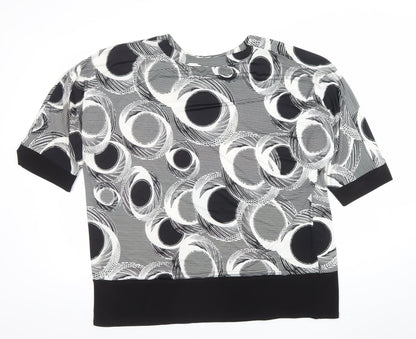 Womens UK Size L Forever L by Michael Gold Black Basic Blouse