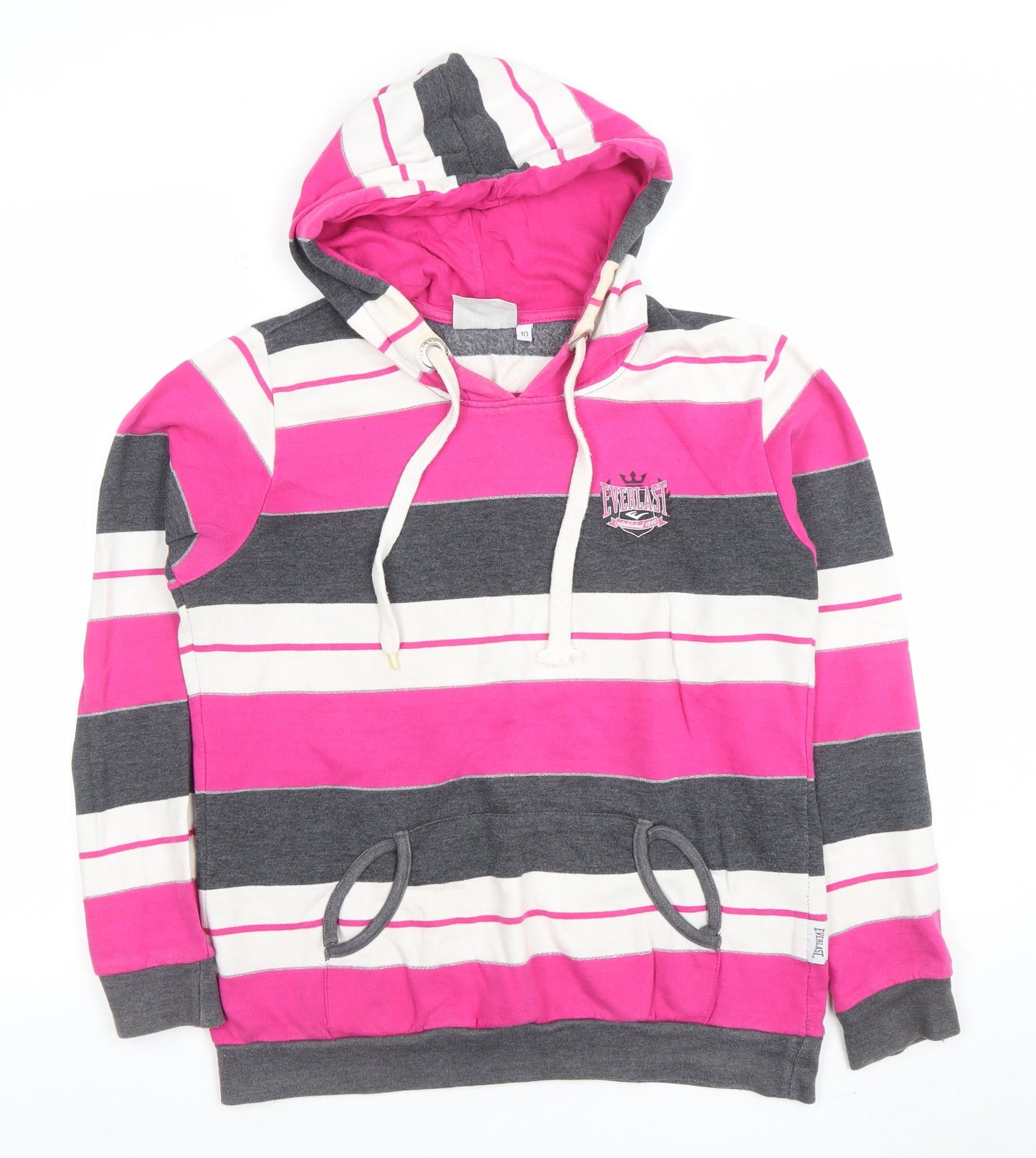 Womens UK Size 10 Everlast Pink Pullover Hoodie