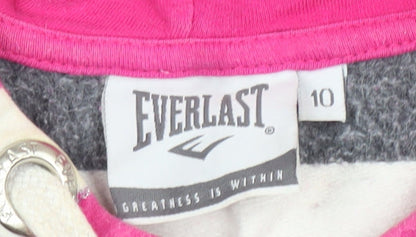 Womens UK Size 10 Everlast Pink Pullover Hoodie