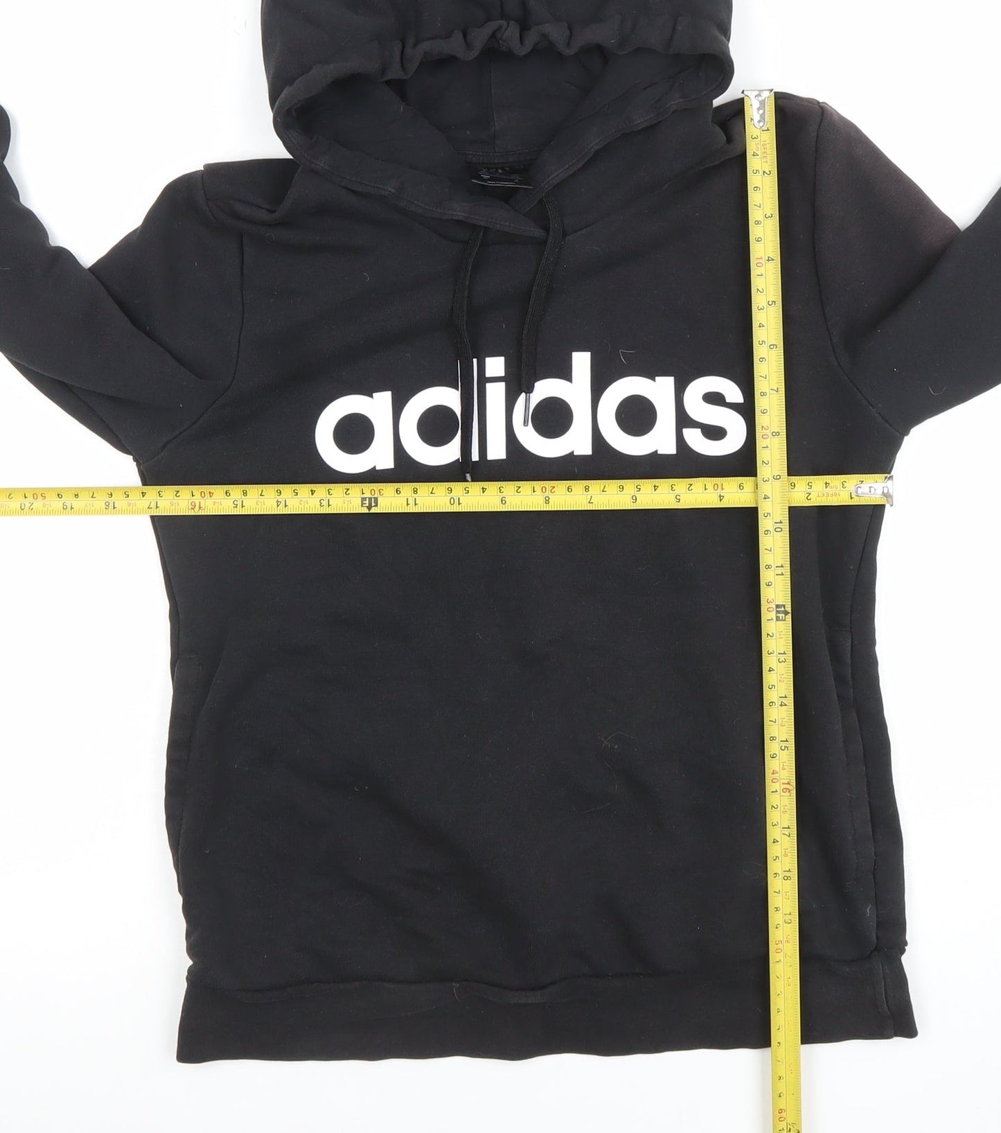 Womens UK Size S adidas Black Pullover Hoodie