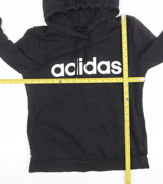 Womens UK Size S adidas Black Pullover Hoodie