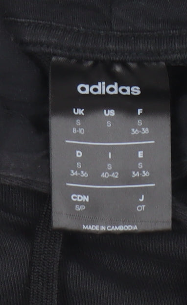 Womens UK Size S adidas Black Pullover Hoodie