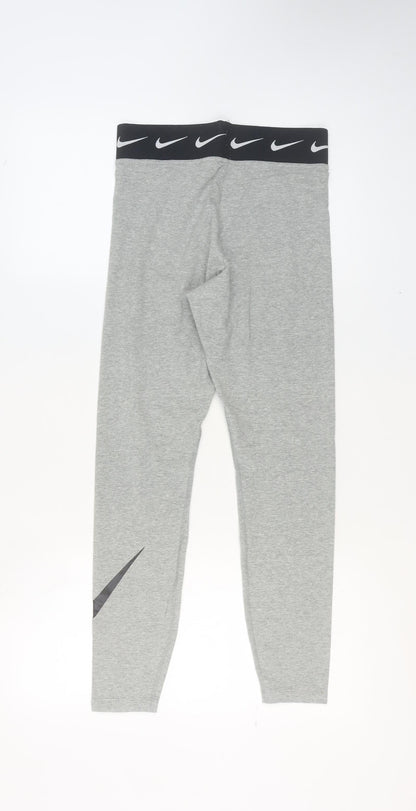 Womens UK Size M Nike Slim Fit Leggings Grey Leggings