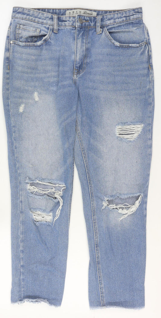 Womens UK Size 10 Denim Co. Relaxed Fit Boyfriend Blue Jeans