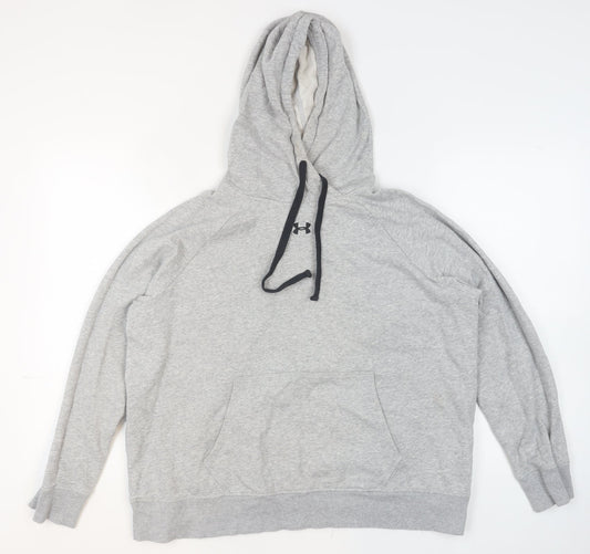 Mens UK Size XL Under armour Grey Pullover Hoodie