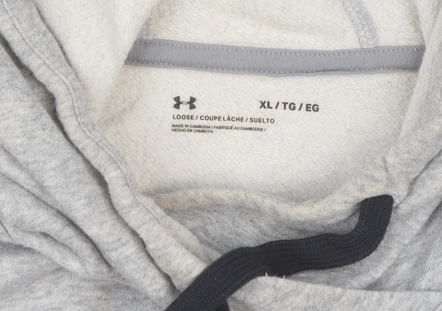 Mens UK Size XL Under armour Grey Pullover Hoodie