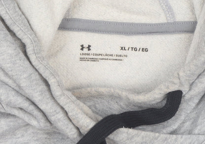 Mens UK Size XL Under armour Grey Pullover Hoodie
