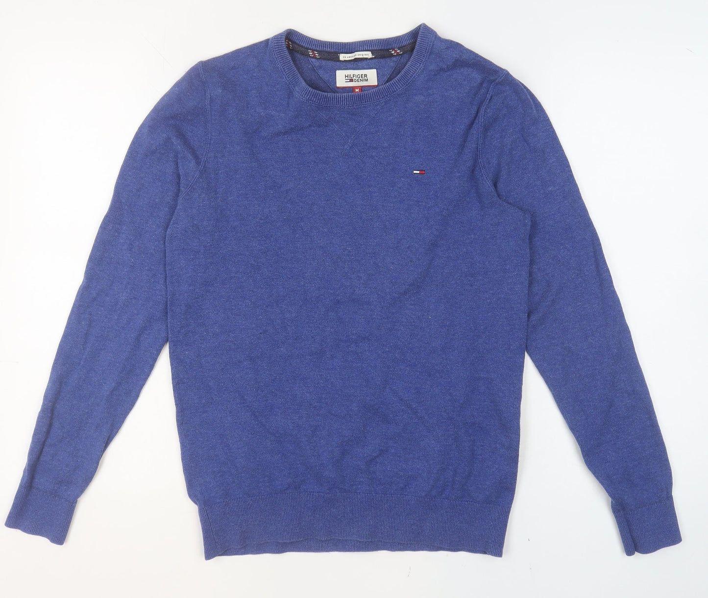 Mens UK Size M Tommy Hilfiger Blue Pullover Jumper