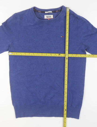 Mens UK Size M Tommy Hilfiger Blue Pullover Jumper