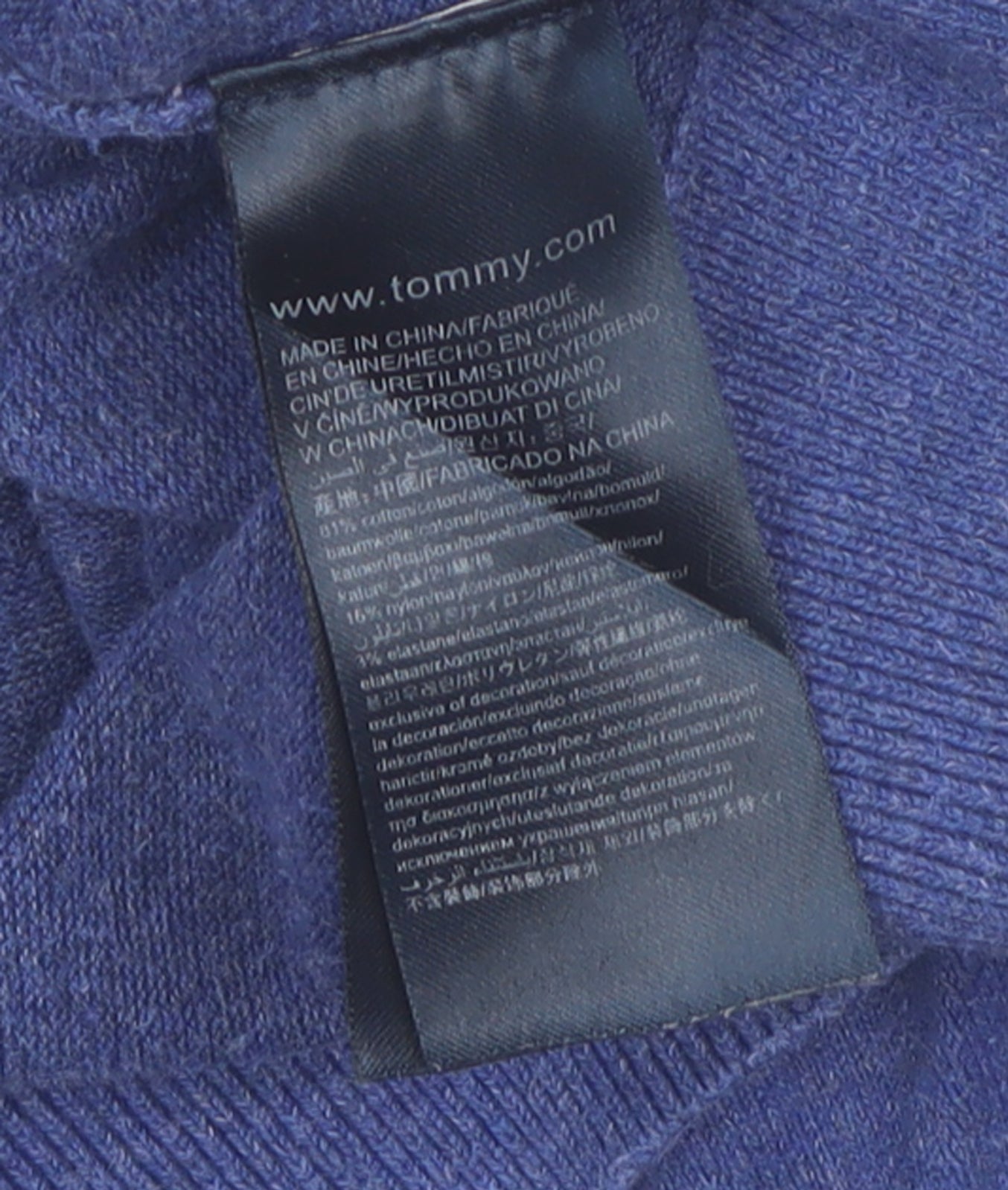 Mens UK Size M Tommy Hilfiger Blue Pullover Jumper