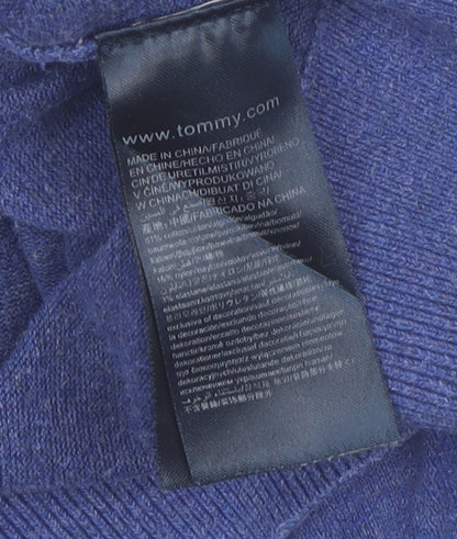 Mens UK Size M Tommy Hilfiger Blue Pullover Jumper
