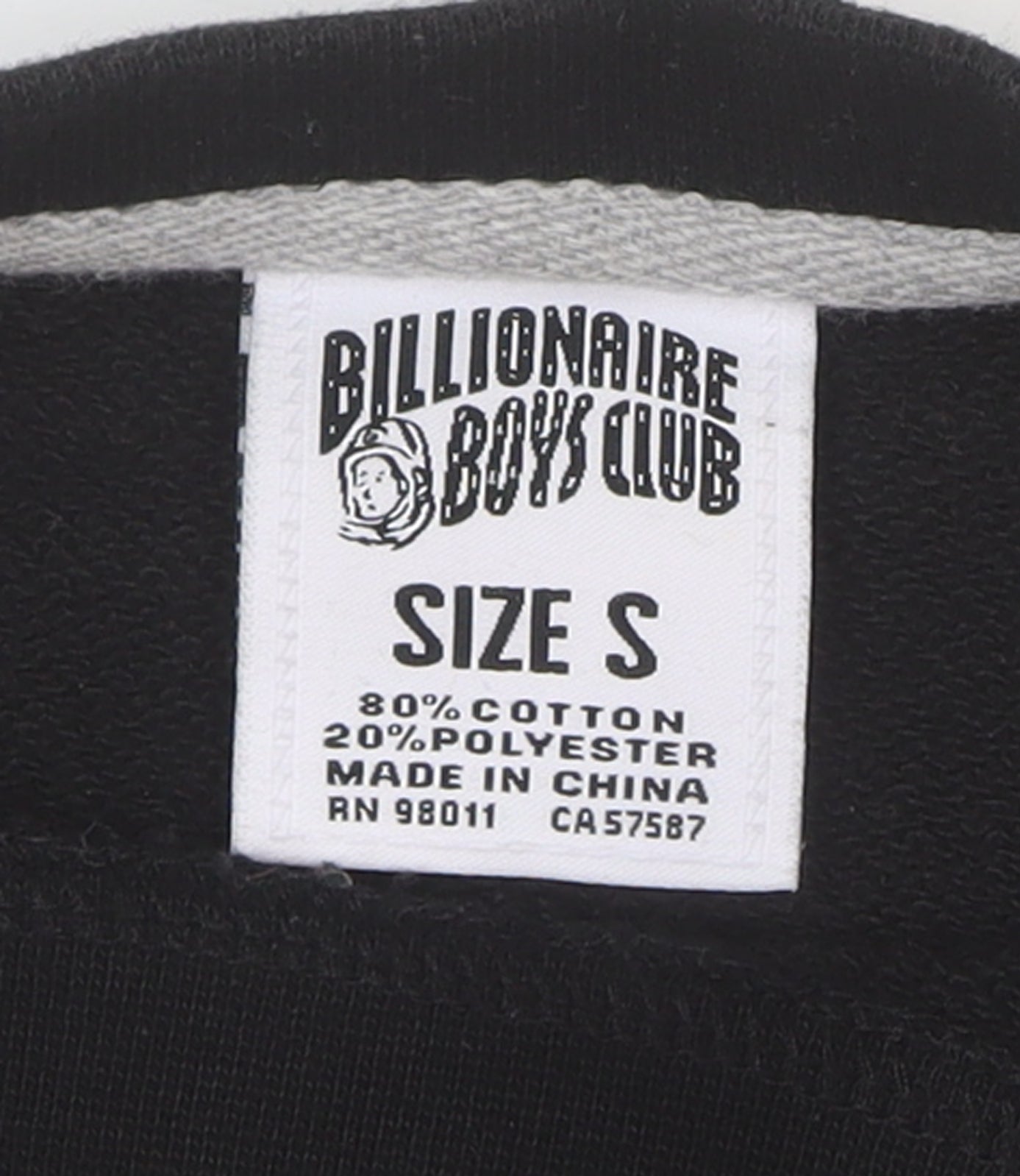 Mens UK Size S Billionaire Boys Club Black Pullover Sweatshirt
