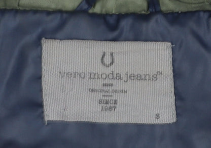 Womens UK Size S Vero Moda Jeans Blue Puffer Jacket