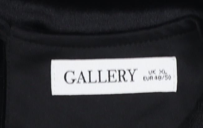 Womens UK Size XL Gallery Black Basic Blouse