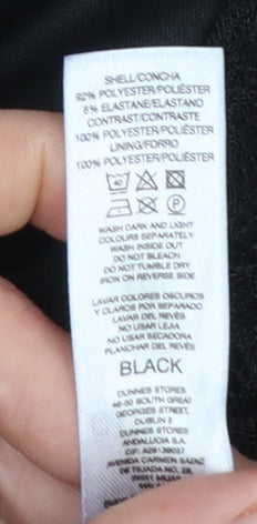 Womens UK Size XL Gallery Black Basic Blouse