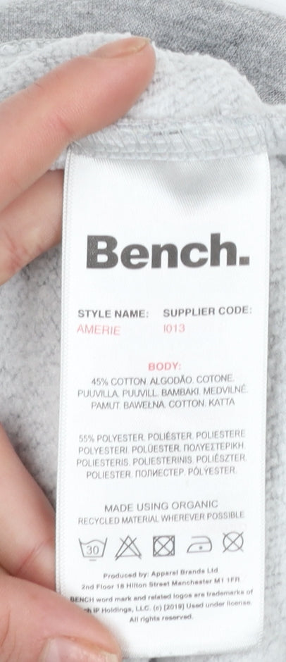 Womens UK Size M Bench Grey Pullover Hoodie