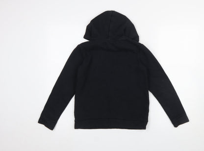 Jack & Jones Boys Black Pullover Hoodie 10 Years Cotton Blend Graphic Sweatshirt