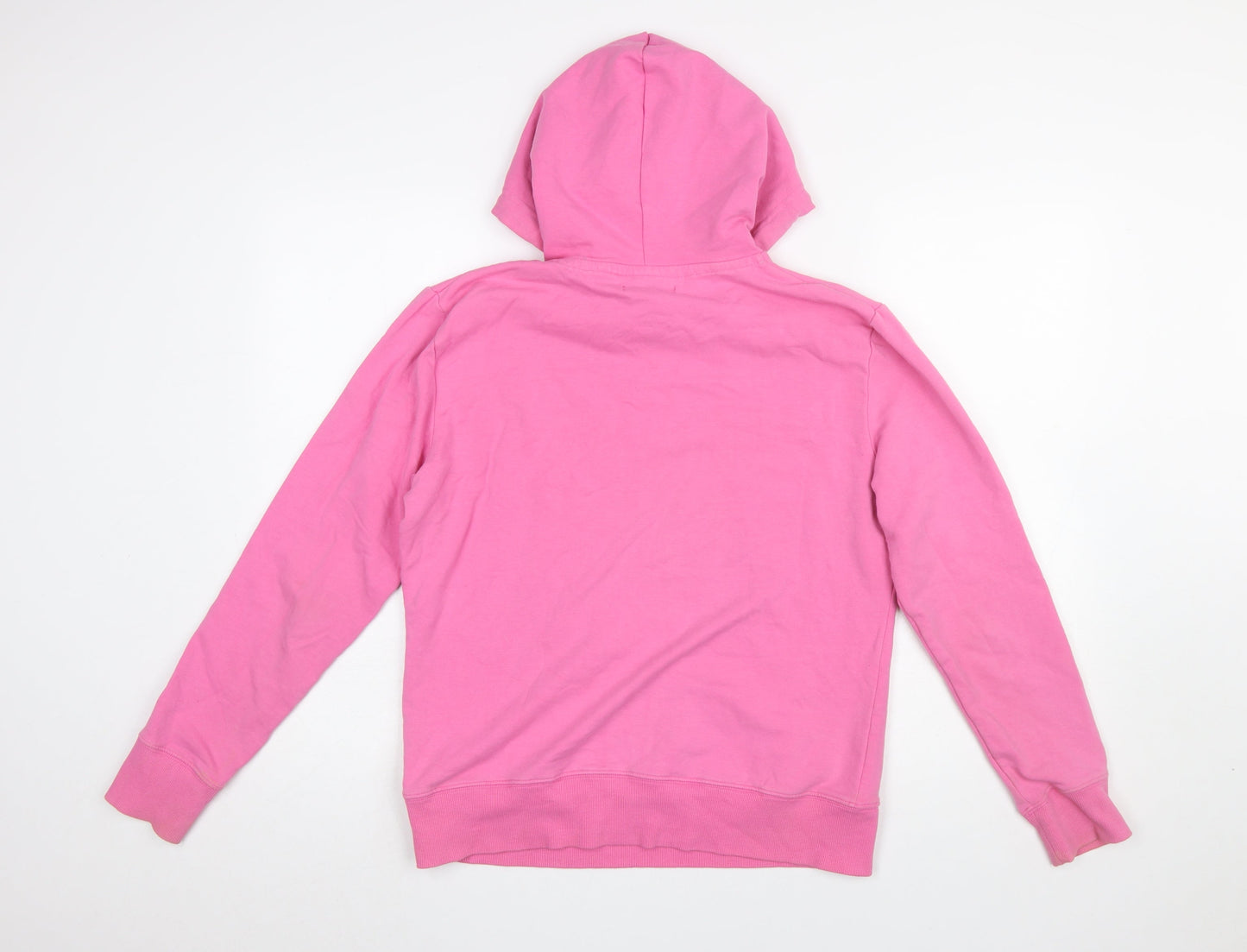 Womens UK Size M Henleys Pink Pullover Hoodie