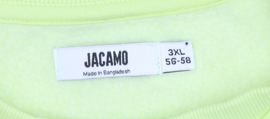 Mens UK Size 3XL Jacamo Yellow Pullover Sweatshirt