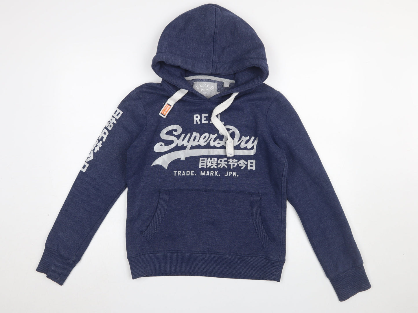 Womens UK Size S Superdry Blue Pullover Hoodie