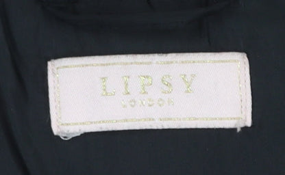 Lipsy Girls Beige Black Faux Fur Hooded Long Puffer Coat 6 Years