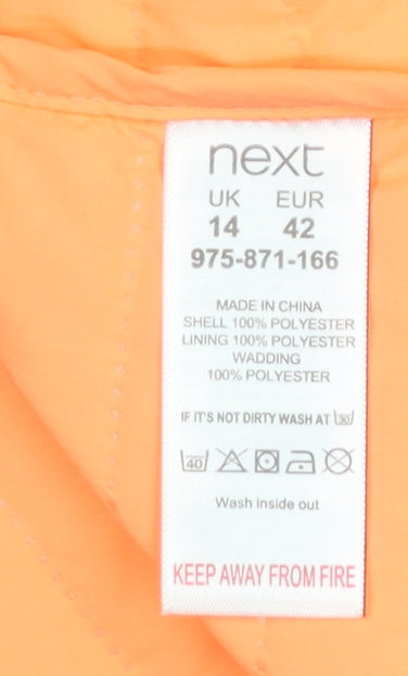 Womens UK Size 14 NEXT Orange Bodywarmer