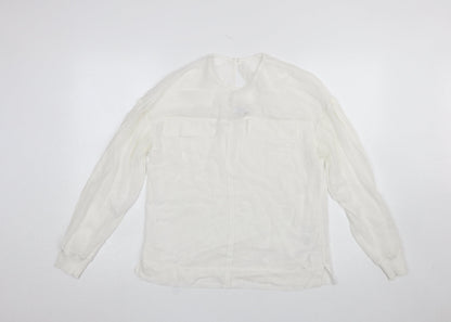 Womens UK Size S Reiss White Basic Blouse