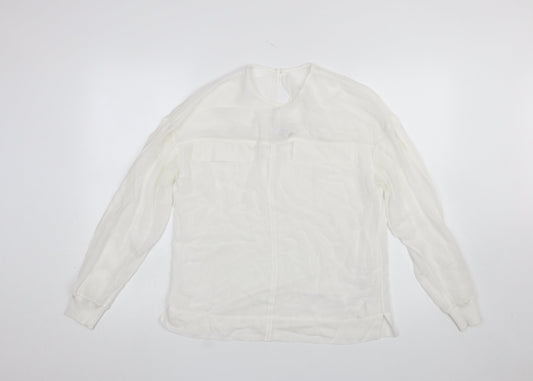 Womens UK Size S Reiss White Basic Blouse