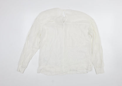 Womens UK Size S Reiss White Basic Blouse