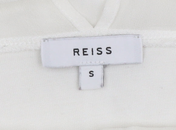 Womens UK Size S Reiss White Basic Blouse