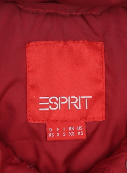 Womens UK Size XS Esprit Red Puffer Jacket