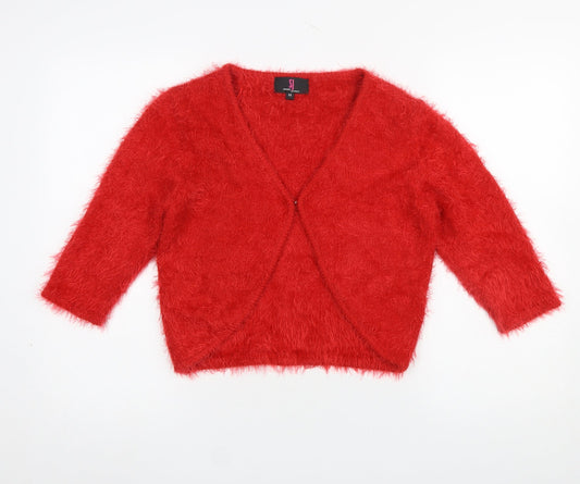 Womens UK Size M Simon Jeffrey Red Cardigan Jumper