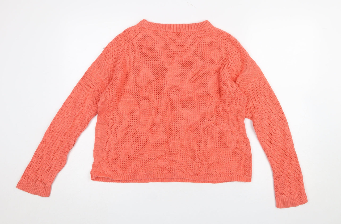 Womens UK Size M Marks and Spencer Orange Pullover Jumper
