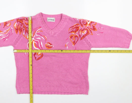 Womens UK Size 12 Gollehaug Pink Pullover Jumper