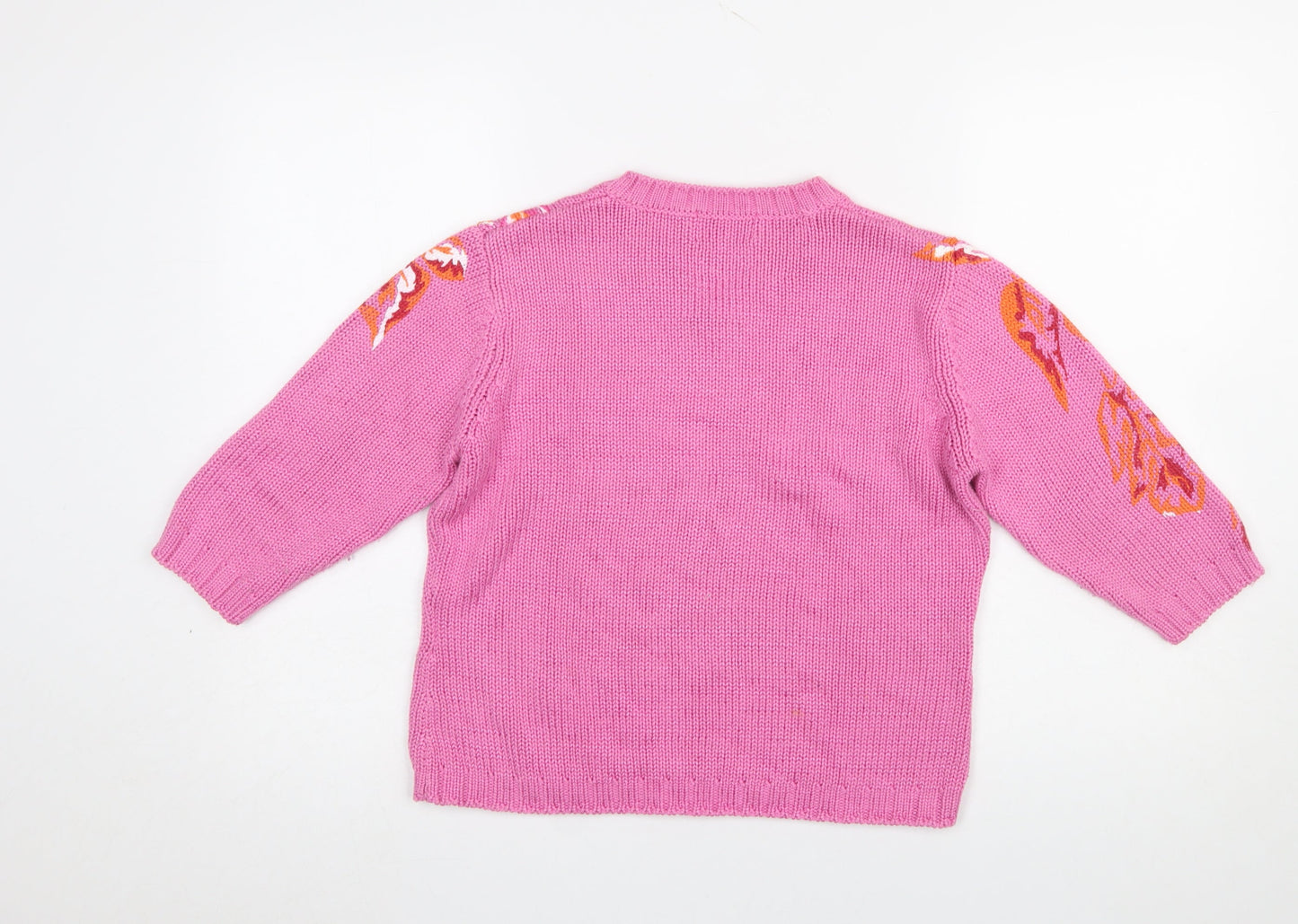 Womens UK Size 12 Gollehaug Pink Pullover Jumper