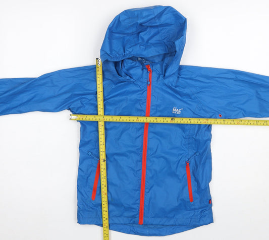 Boys UK Size 5-7 Years Mac in a Sac Blue Rain Coat
