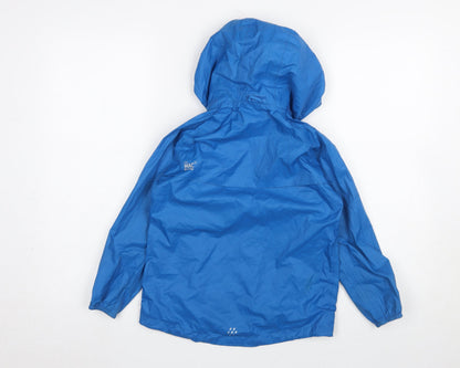 Boys UK Size 5-7 Years Mac in a Sac Blue Rain Coat