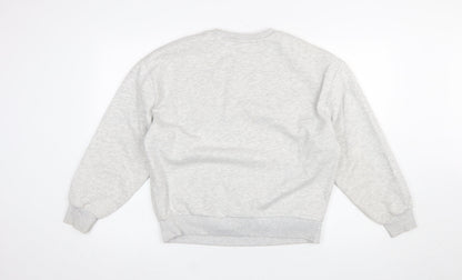 Womens UK Size S Stradivarius Grey Pullover Sweatshirt