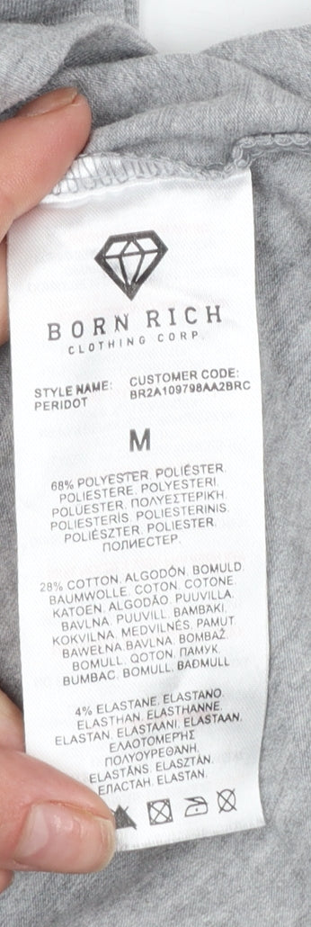 Mens UK Size M Born Rich Grey  T-Shirt